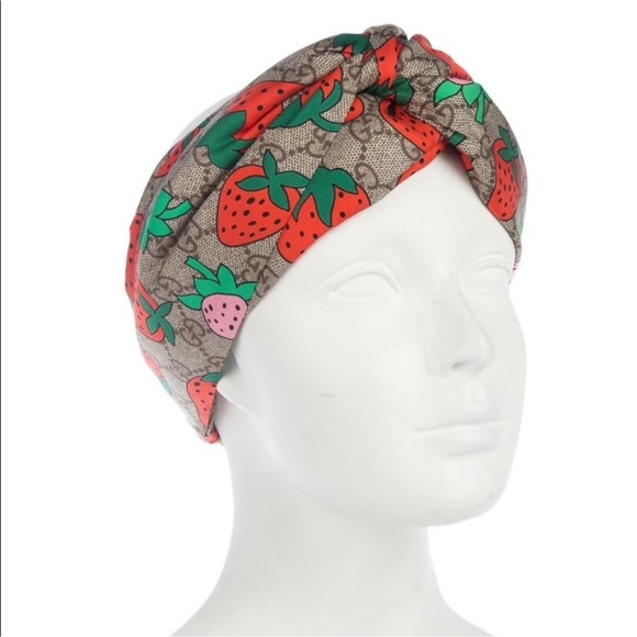 NWT Gucci Headband wrap strawberry - Picture 1 of 5